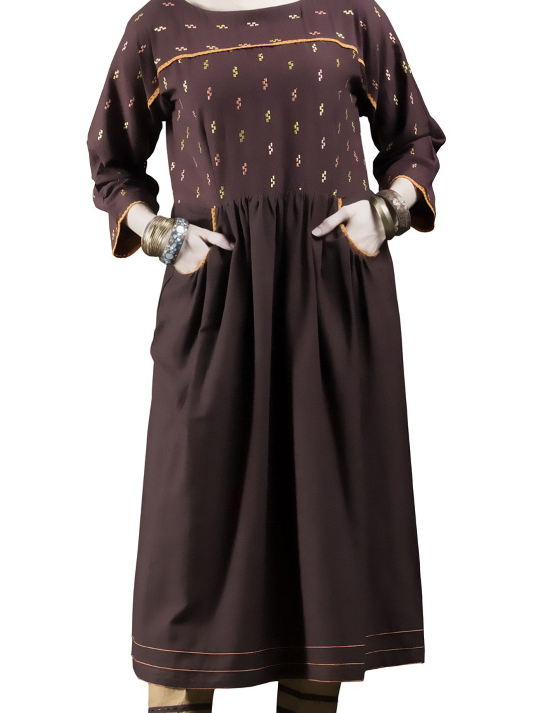 Brown Karandi Tunic - LK-210