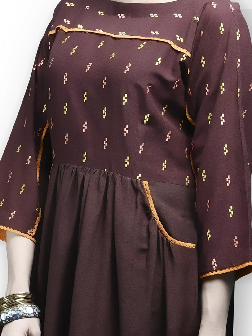 Brown Karandi Tunic - LK-210