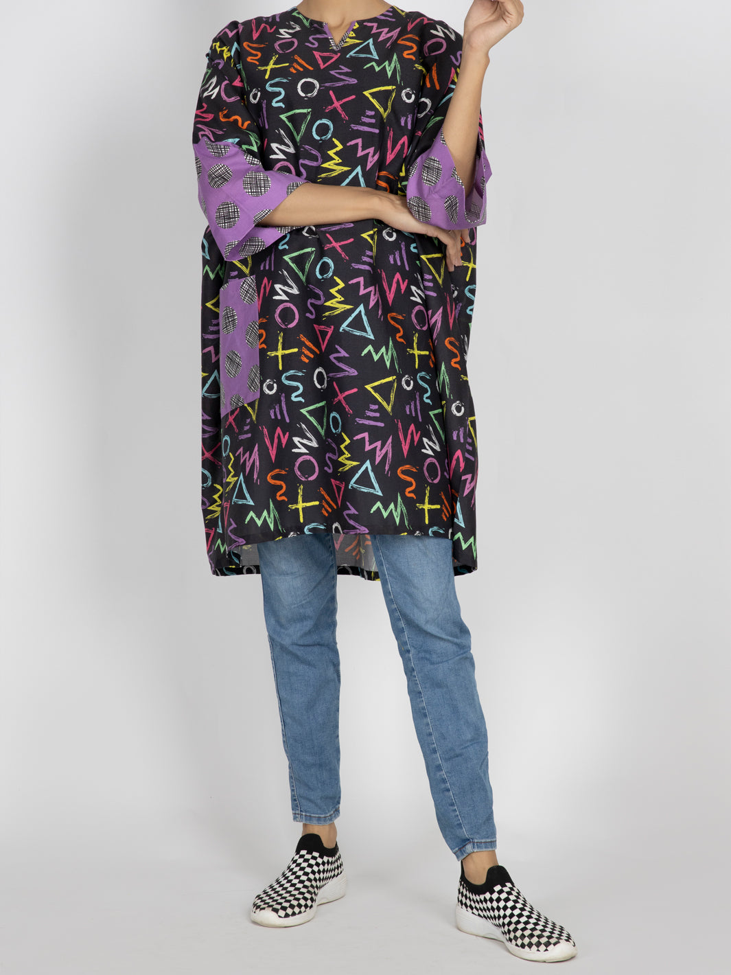 Multicolor Cambric Tunic - AWP-LK-475