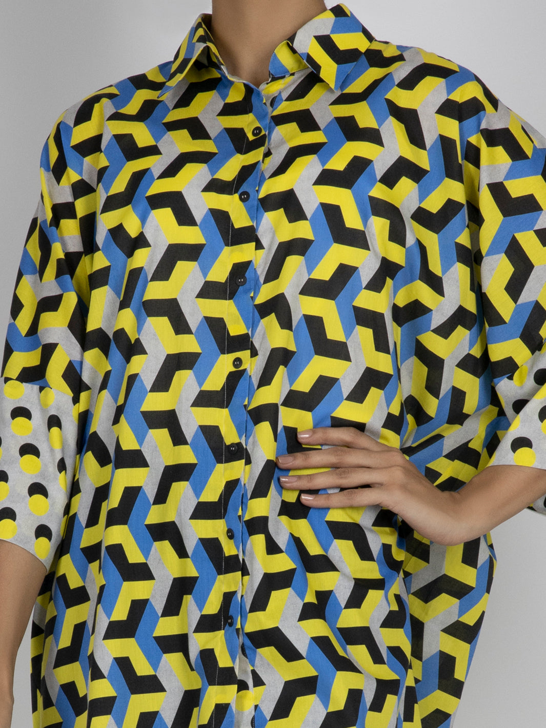 Multicolor Cambric Tunic - AWP-LK-476