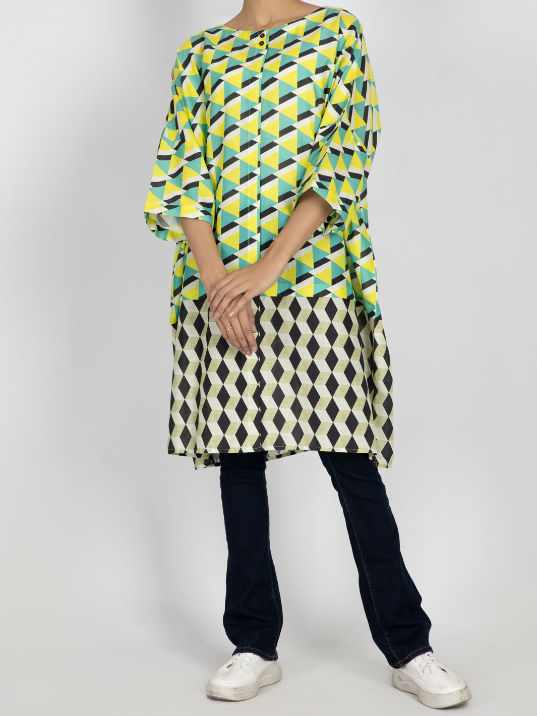 Multicolor Cambric Tunic - AWP-LK-478