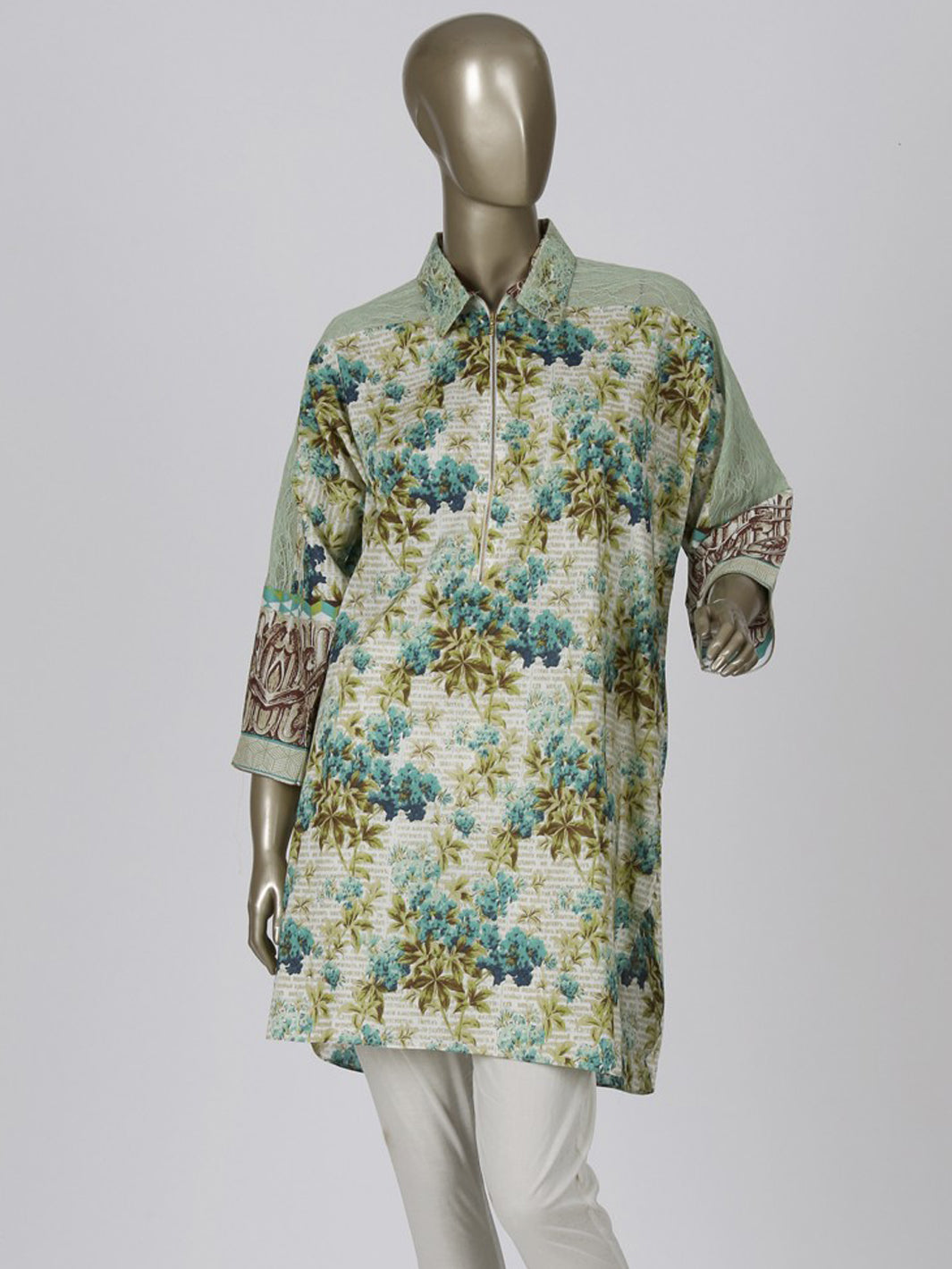 Off White Cotton Tunic - LK-513B