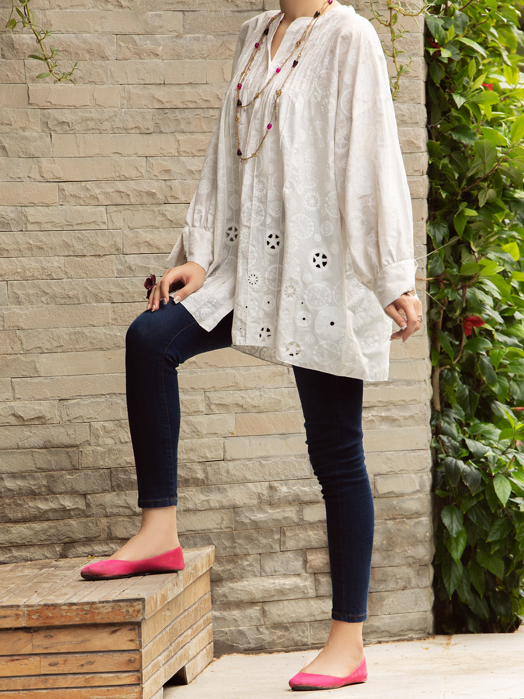 White Lawn Tunic - AL-LK-839