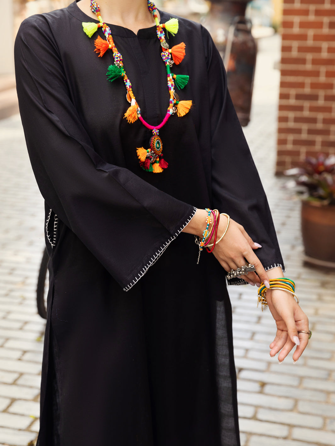Black Lawn Tunic - AL-LK-871