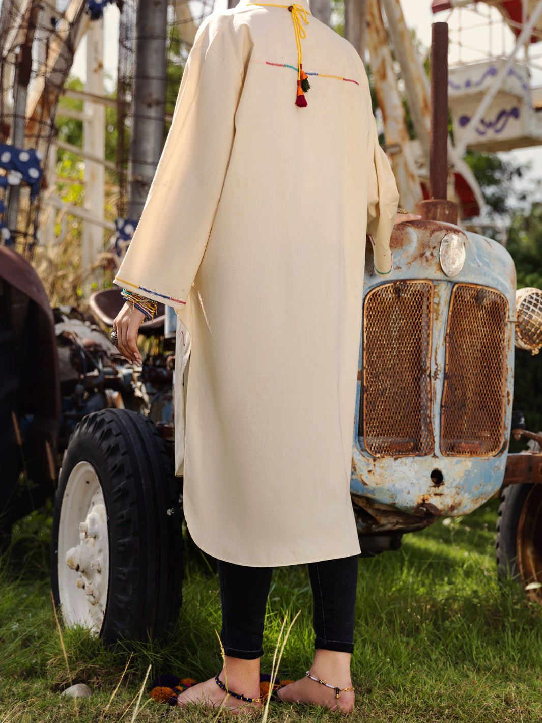 Off White Dyed Tunic - AL-LK-874