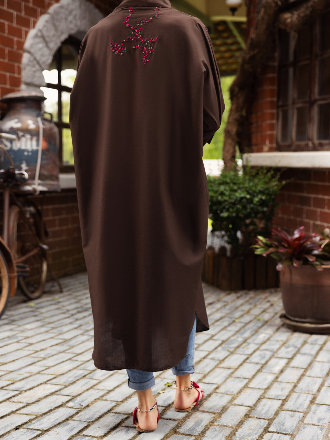 Brown Cambric Tunic - AL-LK-876