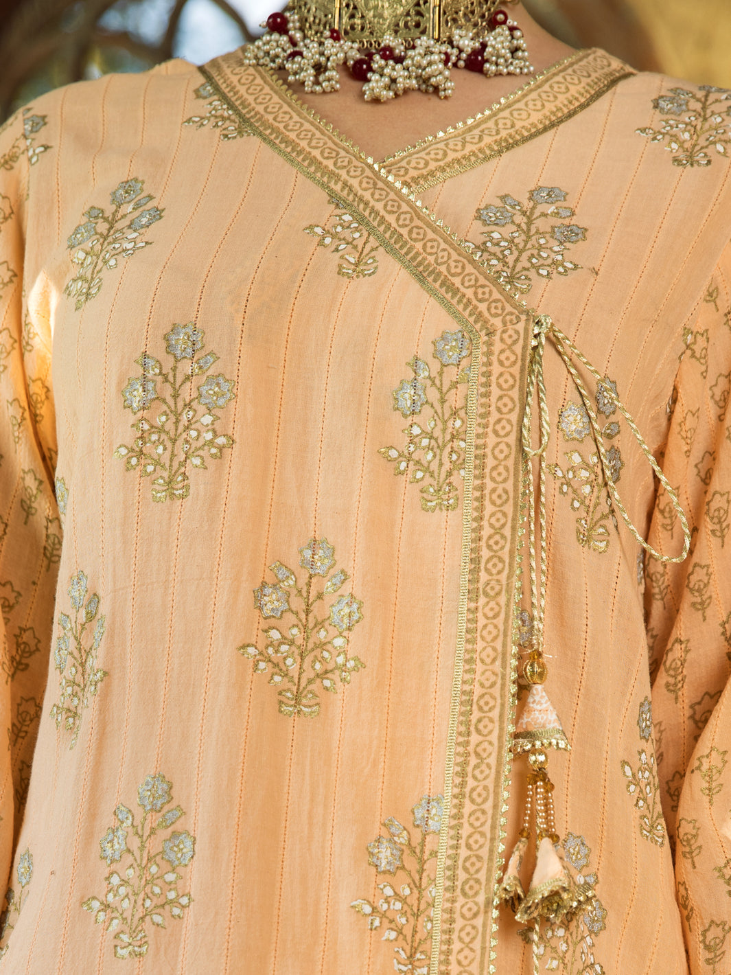 Peach Lino Kara 2Pc Stitched - AL-2PS-LKS-878