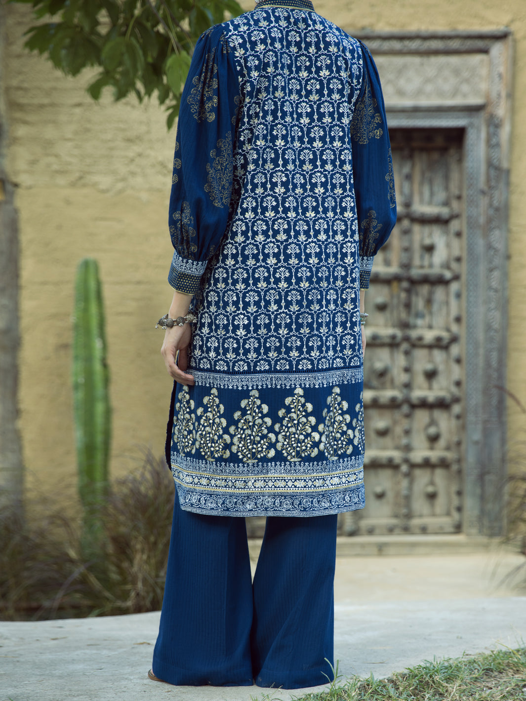 Blue Yarn Dyed Tunic - AL-LK-880