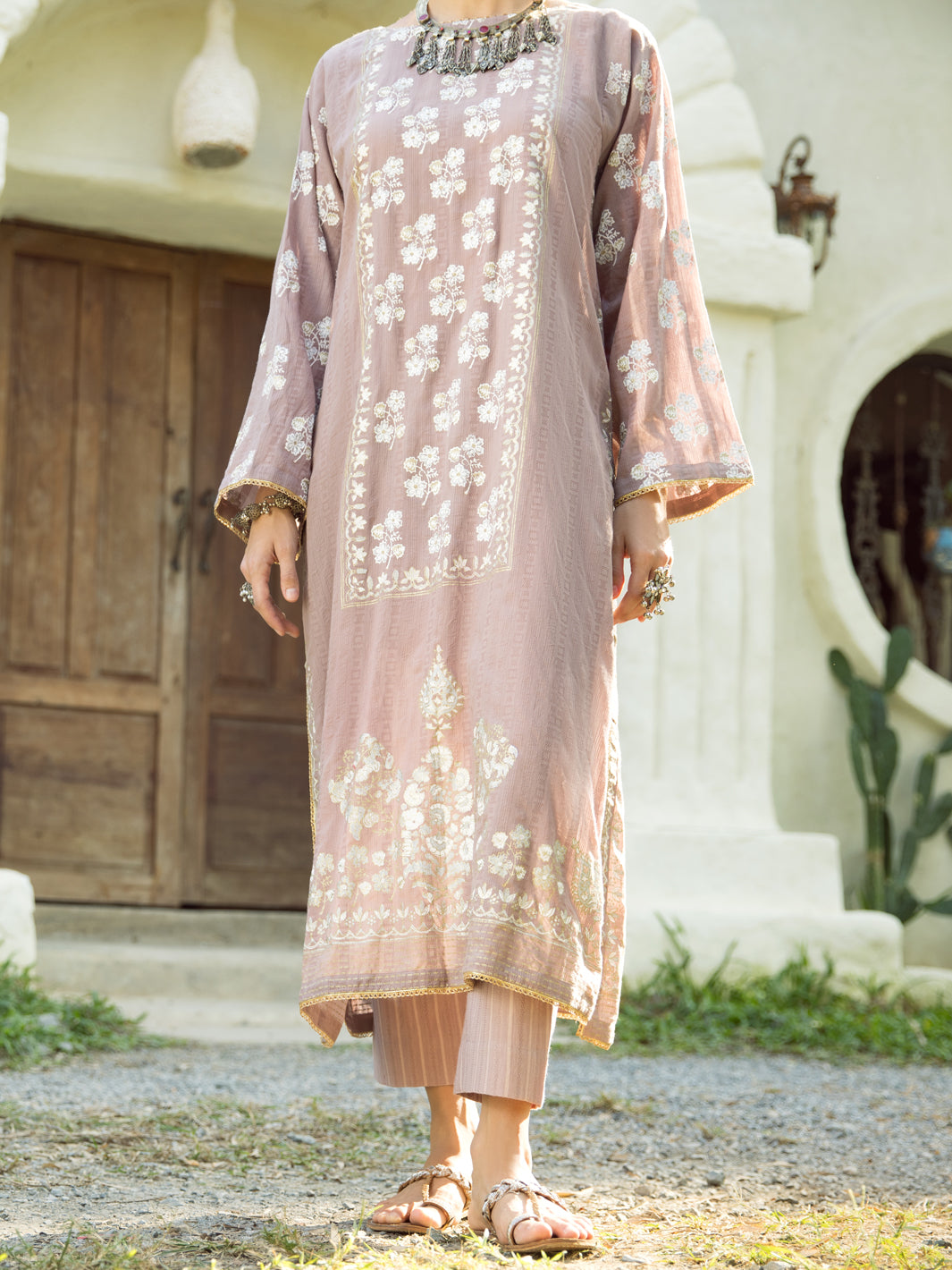 Lilac Yarn Dyed Tunic - AL-LK-882