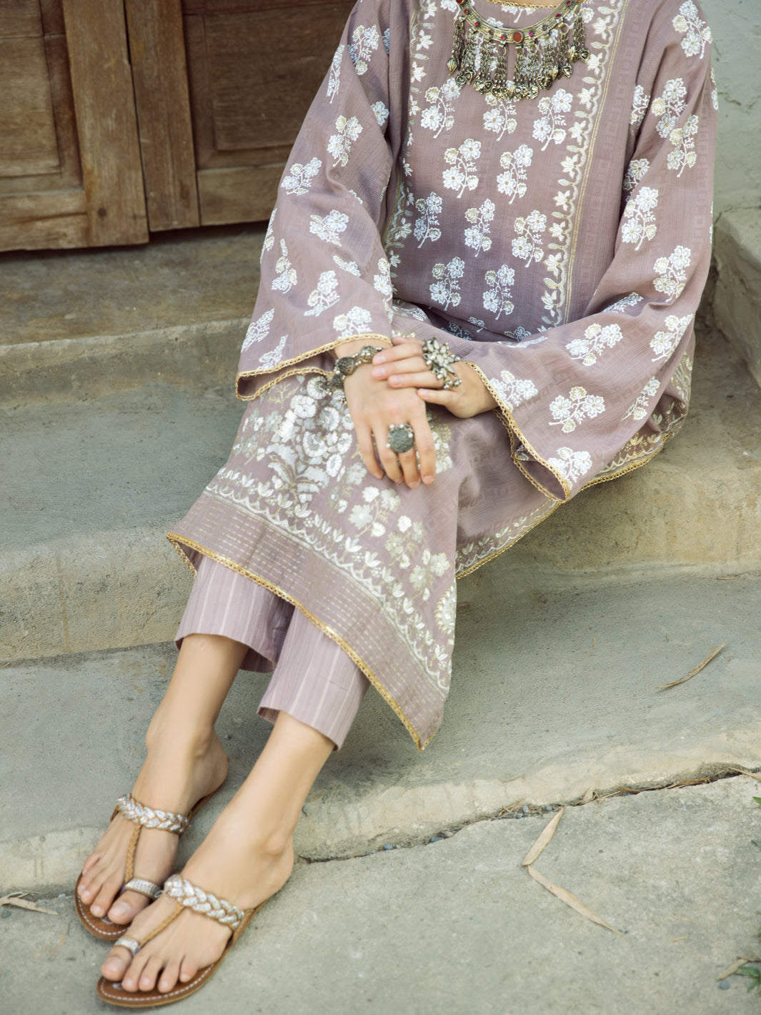 Lilac Yarn Dyed Tunic - AL-LK-882