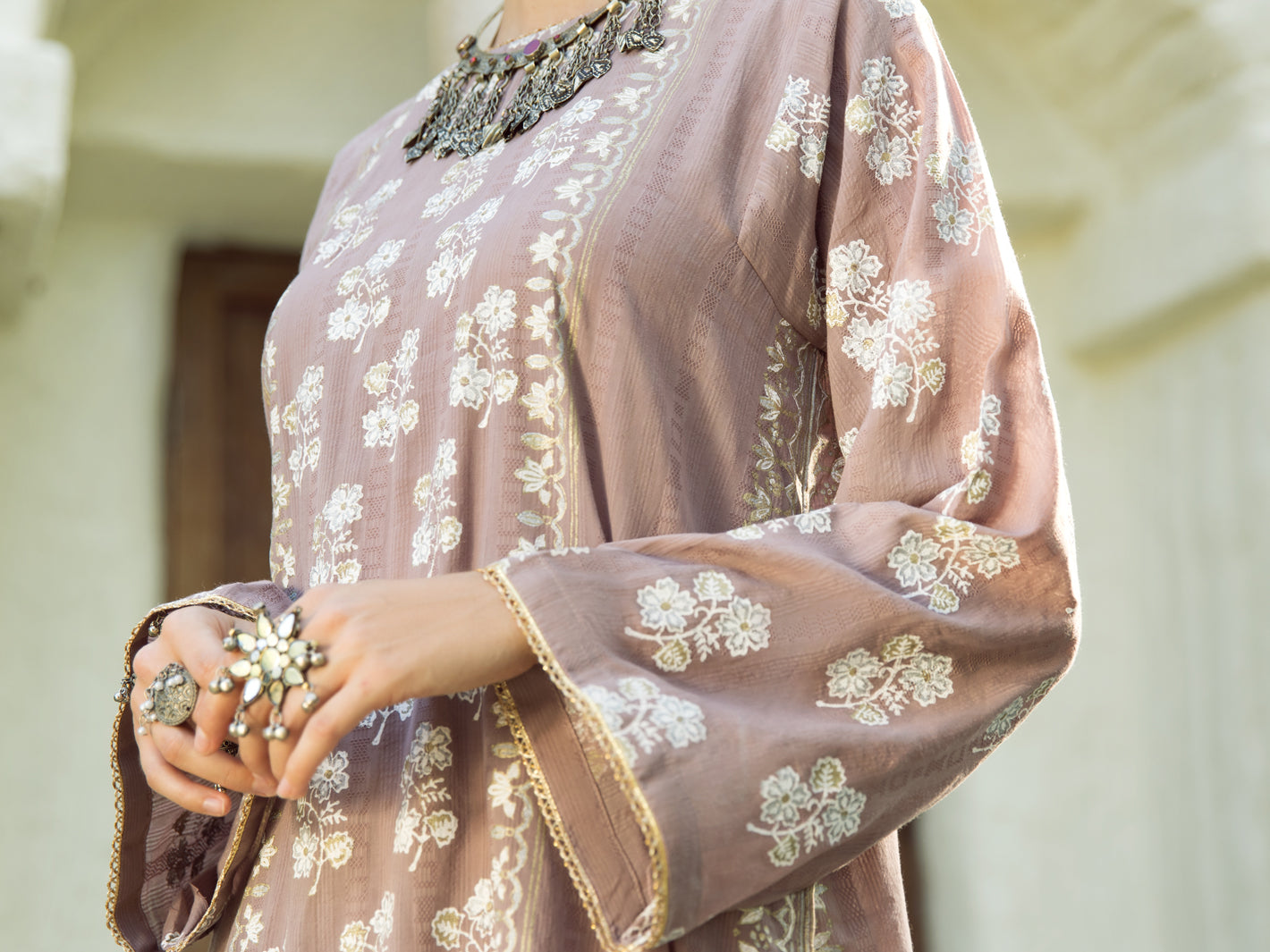Lilac Yarn Dyed Tunic - AL-LK-882