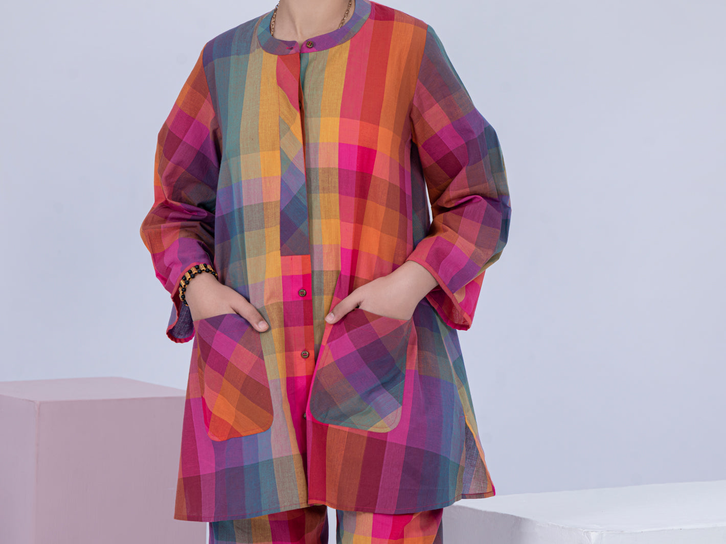 Multicolor Yarn Dyed 2 Piece Stitched - ALT-2PS-LKS-1059