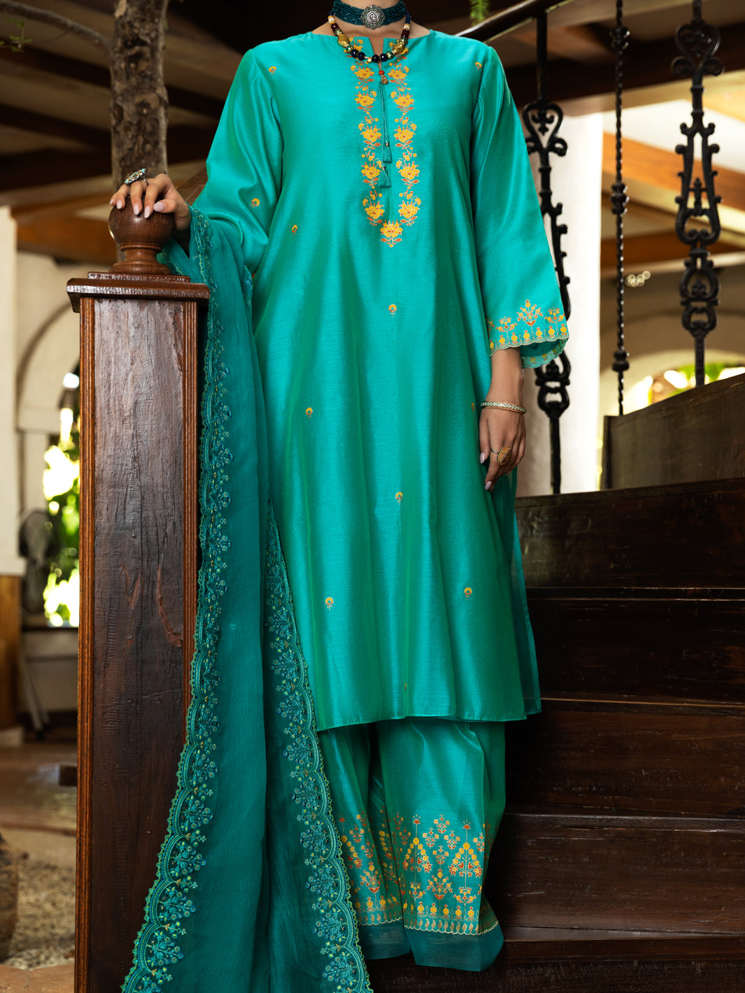 Sea Green Modal 2 Piece Stitched - ALCR-2PS-LKS-1074