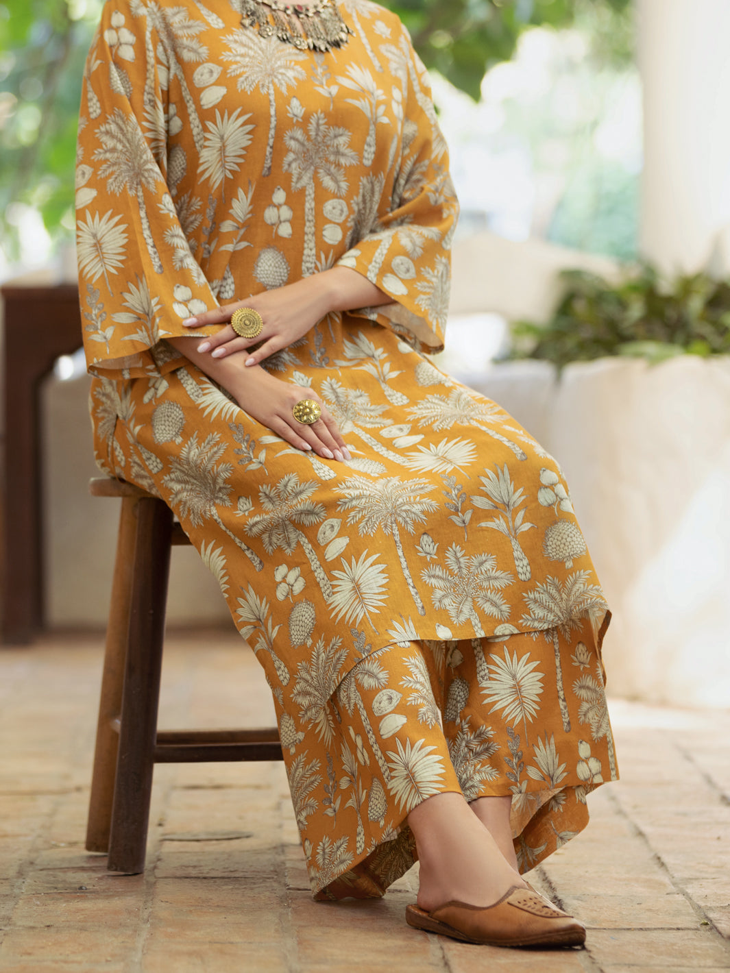 Mustard Linen 2 Piece Stitched - ALCR-2PS-LKS-1091