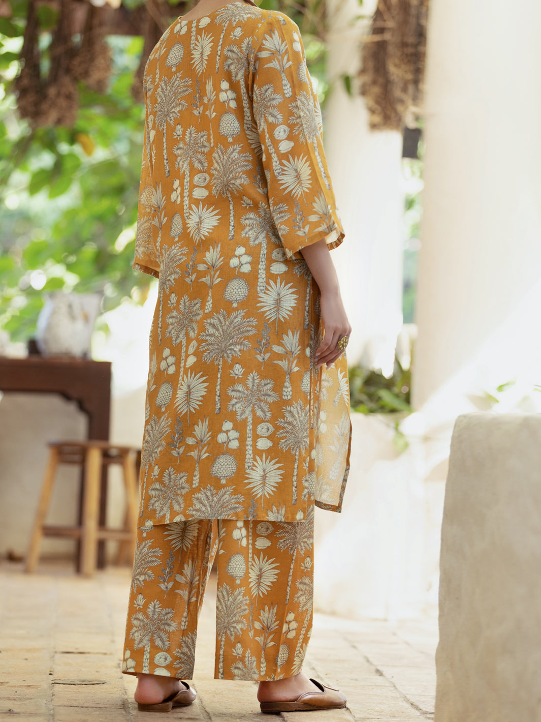Mustard Linen 2 Piece Stitched - ALCR-2PS-LKS-1091