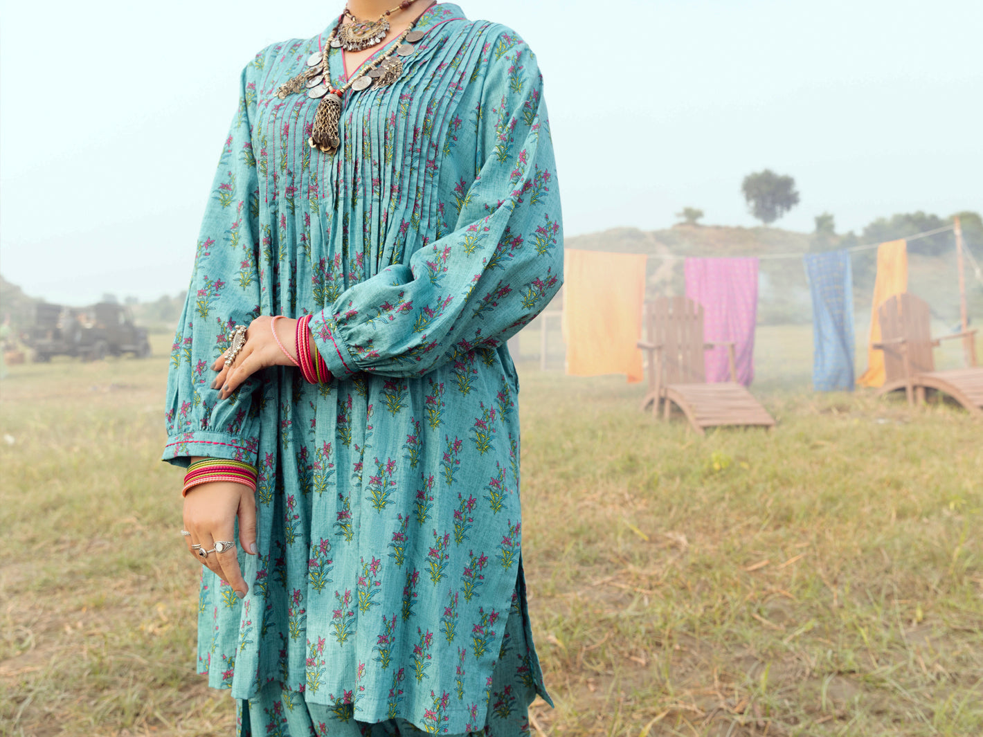 Sea Green Cambric 2 Piece Stitched - AWP-2PS-LKS-524