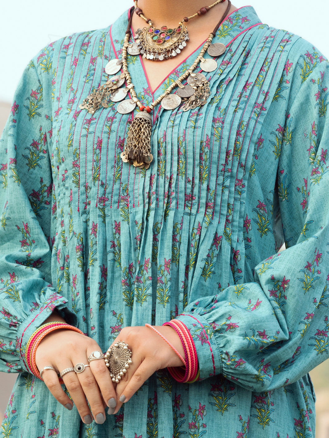 Sea Green Cambric 2 Piece Stitched - AWP-2PS-LKS-524
