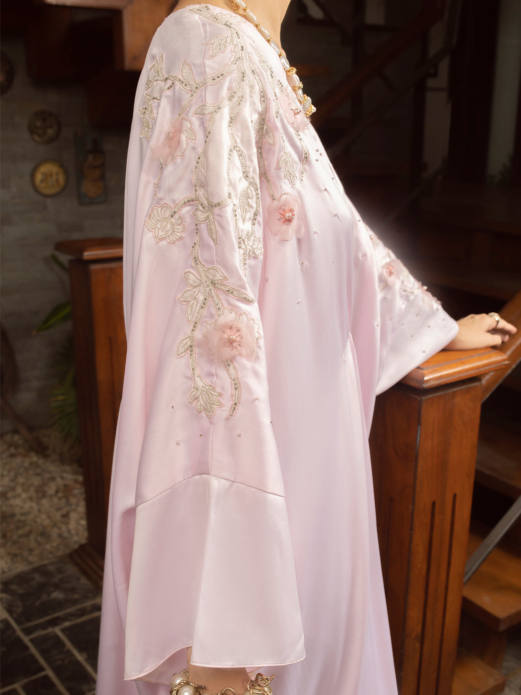 Pink Satin 2Pc Formal Stitched - AL-2PS-LS-365