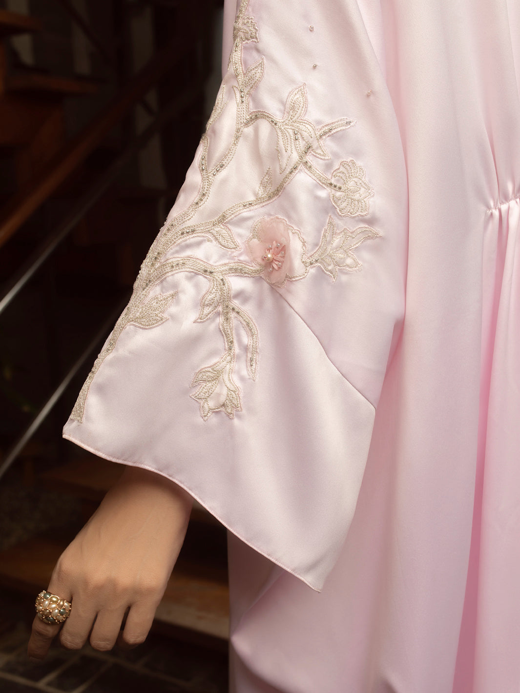 Pink Satin 2 Piece Formal Stitched - AL-2PS-LS-365