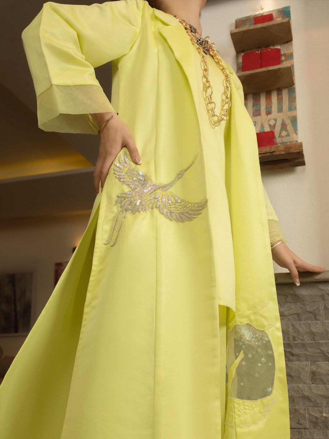 Green 2Pc Formal Stitched - AL-2PS-LS-366