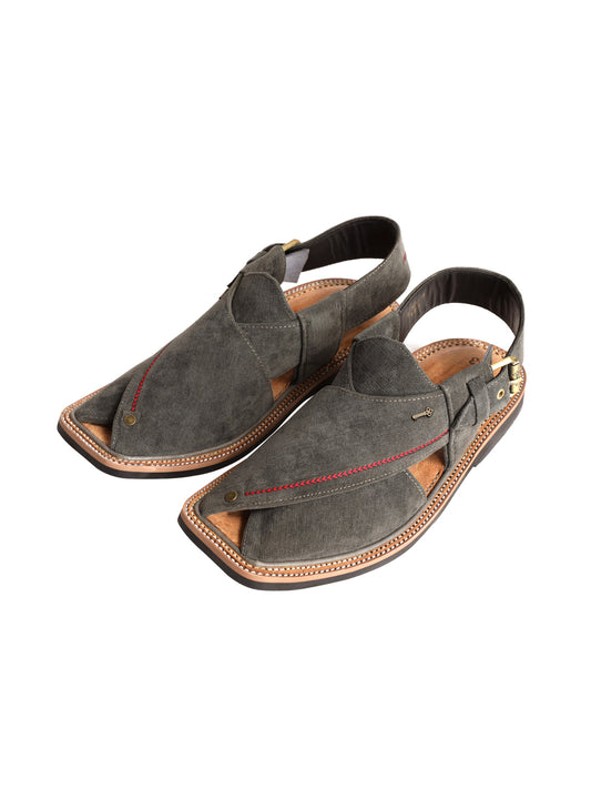 Grey Peshawari Chappal - MFW-FB-125