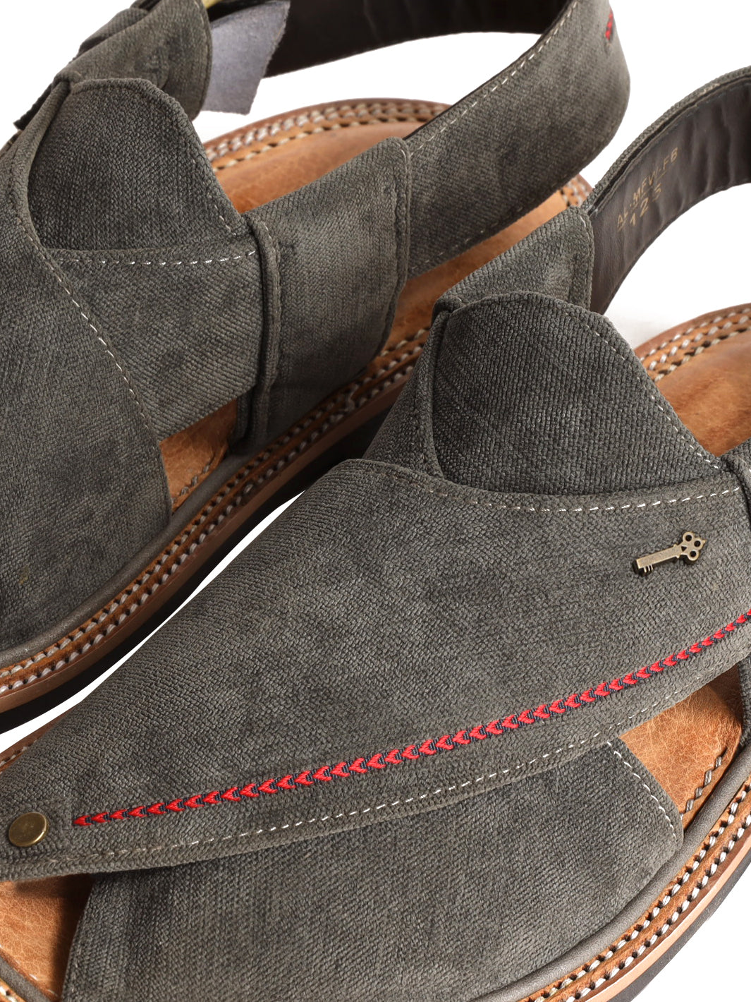 Grey Peshawari Chappal - MFW-FB-125