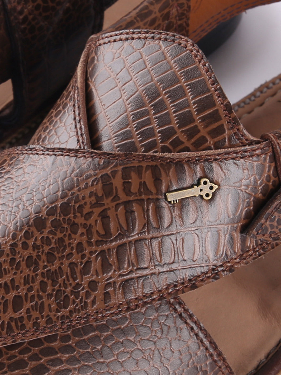 Wood Brown Leather Peshawari Chappal - MFW-HC-028