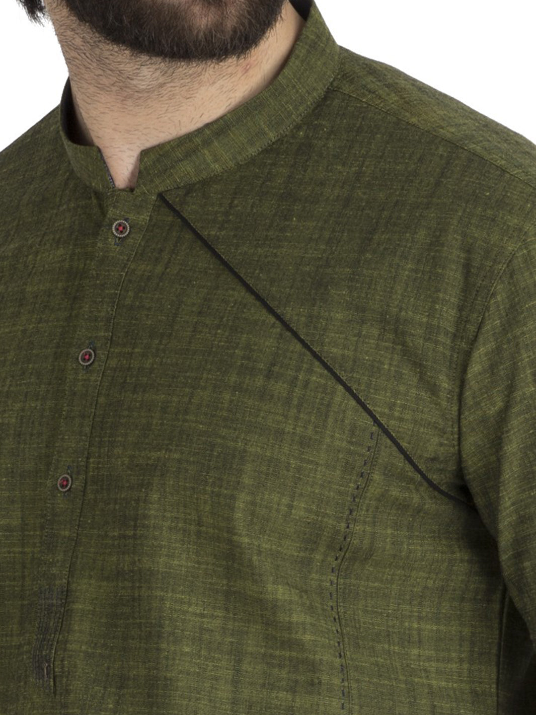 Green Blended Kurta - AL-SK-716