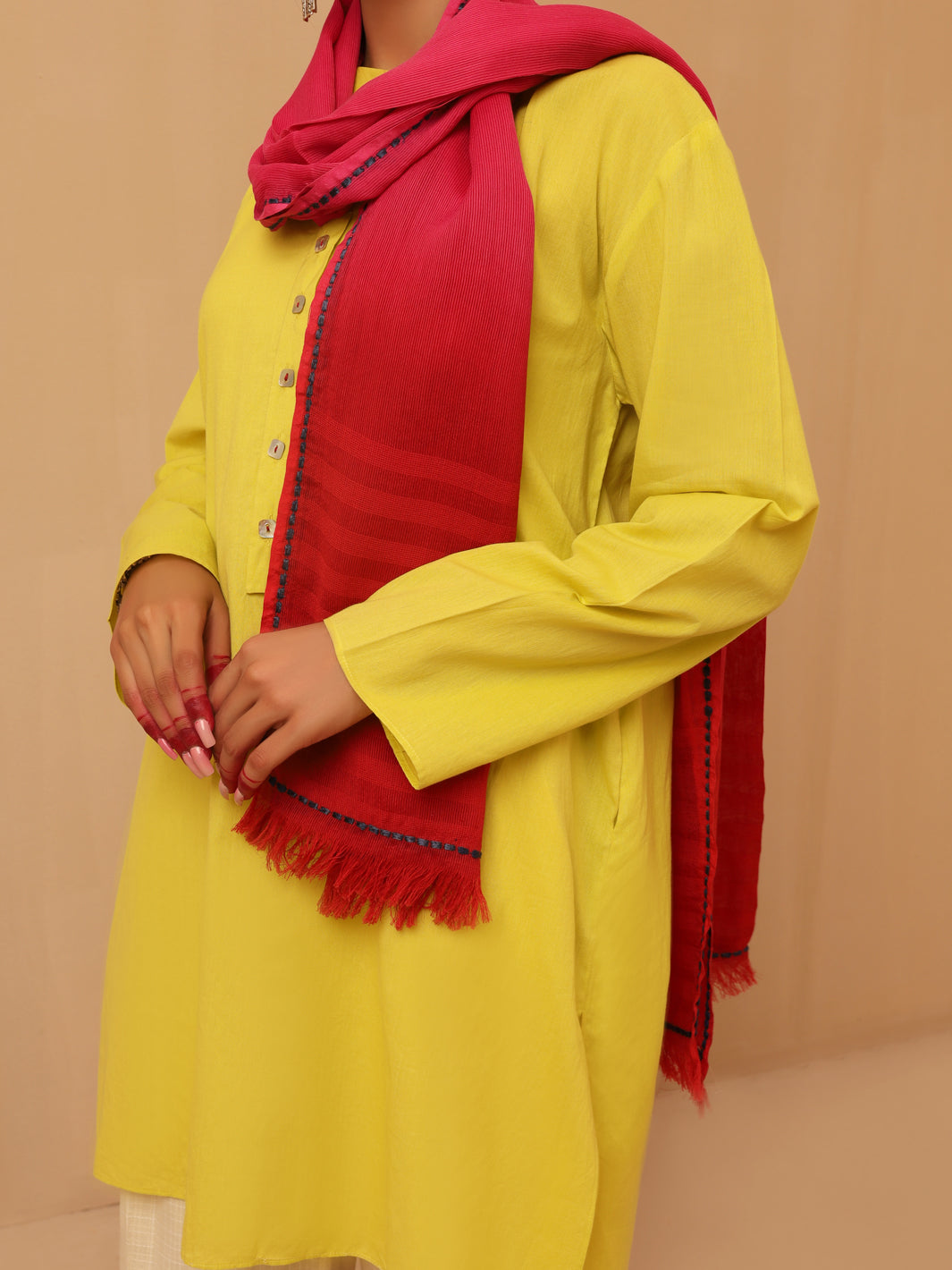 Pink Women Stole - ALCR-ST-1014 - Almirah Online