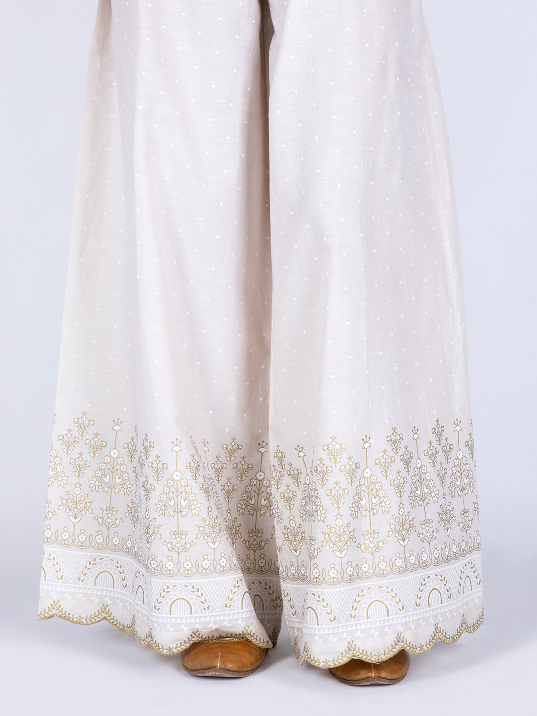 Off White Cambric Trousers - AL-T-632