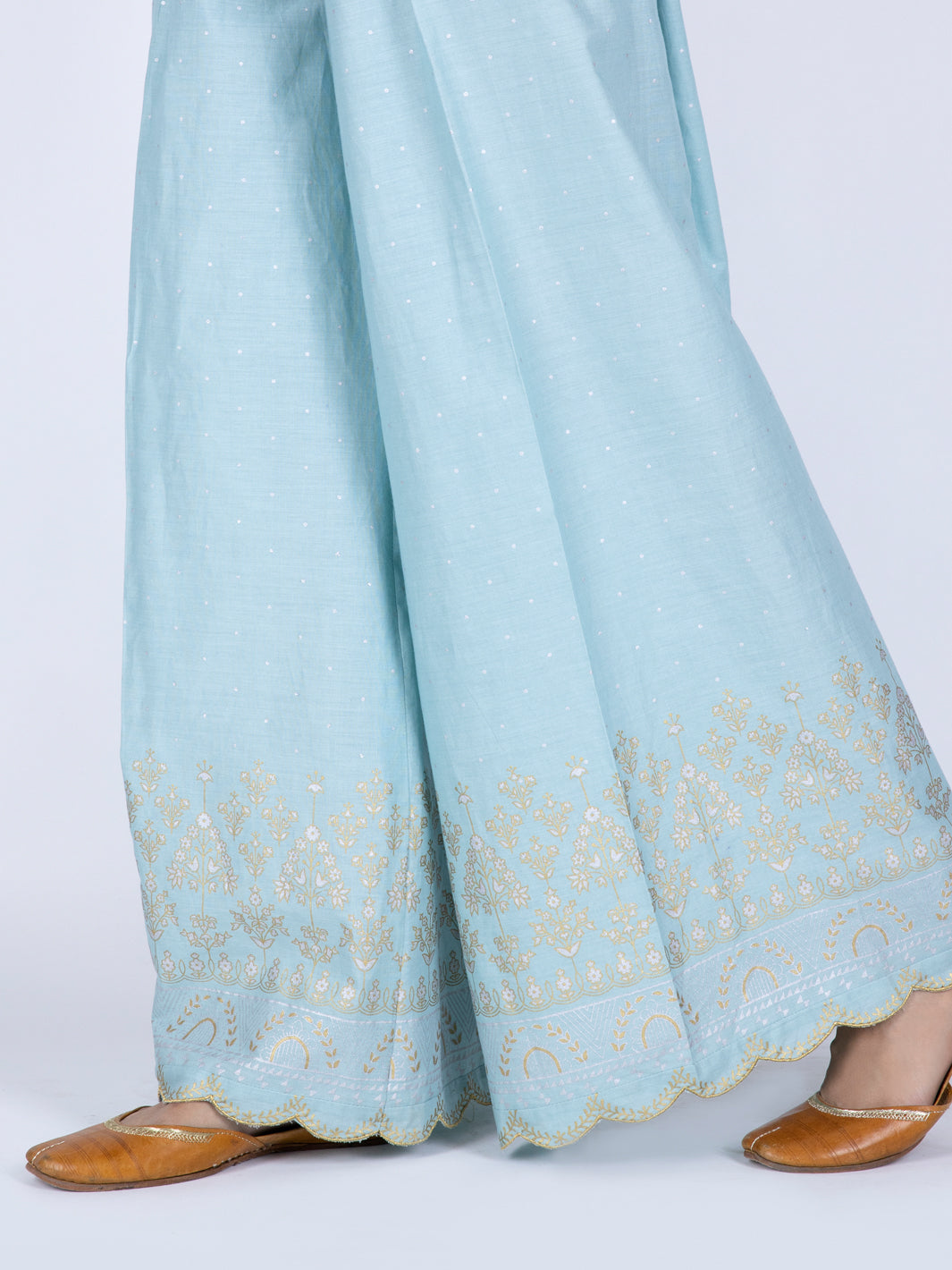 Ice Blue Dyed Trousers - AL-T-633