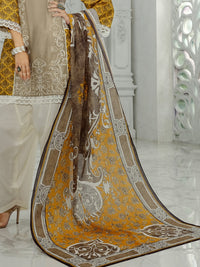 Brown Lawn 3Pc Stitched - ALP-3PS-852