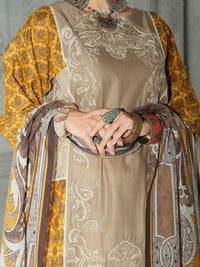 Brown Lawn 3Pc Stitched - ALP-3PS-852