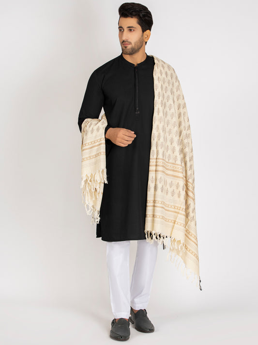 Cream Stole For Men - AL-MST-027