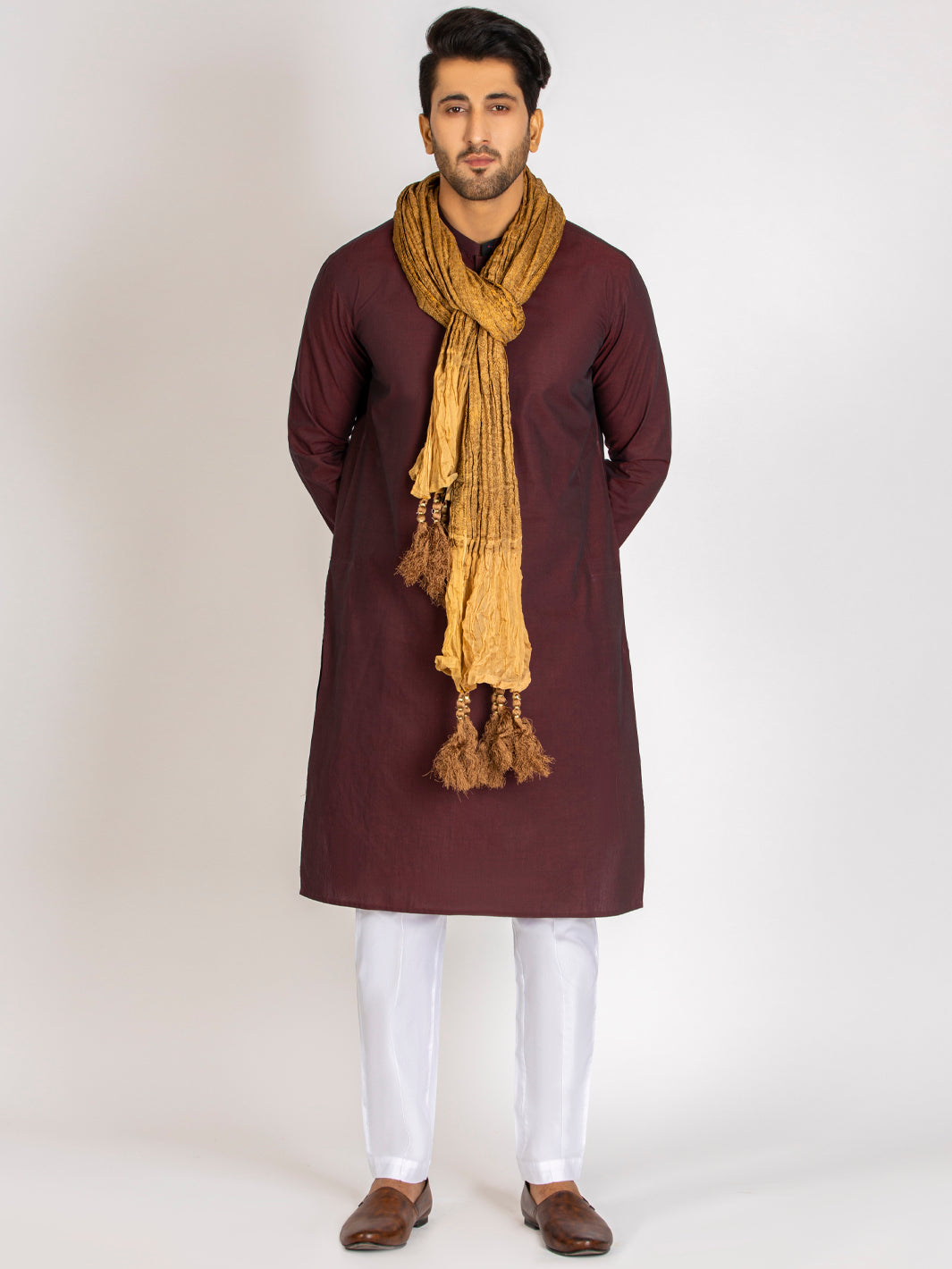 Gold Stole For Men - AL-MST-014