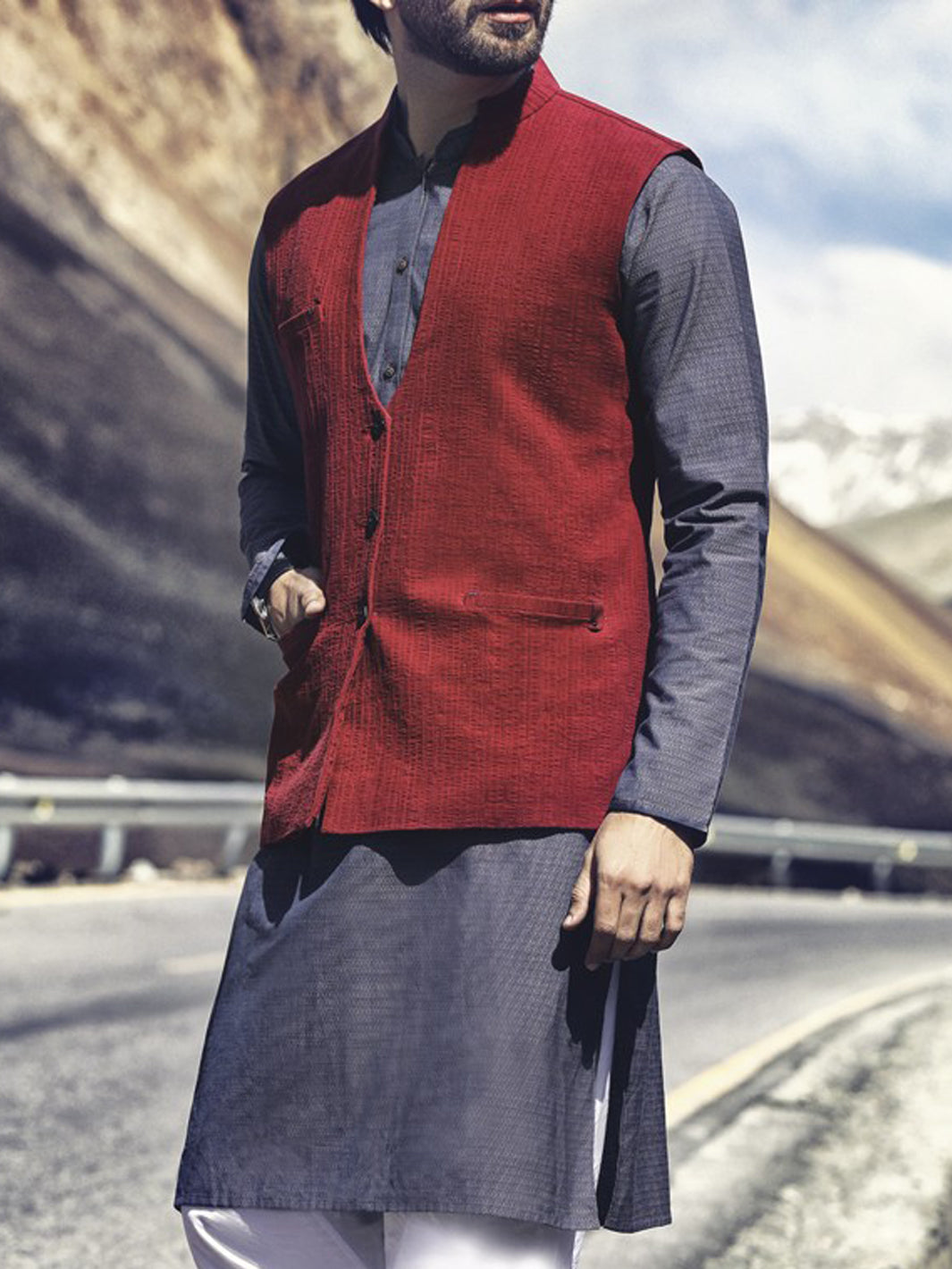 Maroon Waistcoat - WC-222