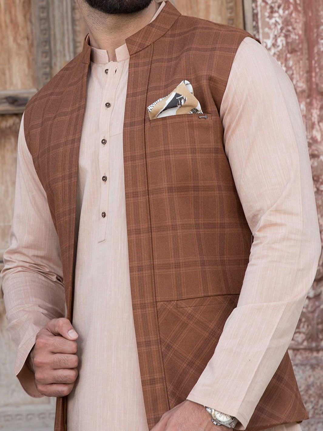 Mustard Suiting Waistcoat - WC-259