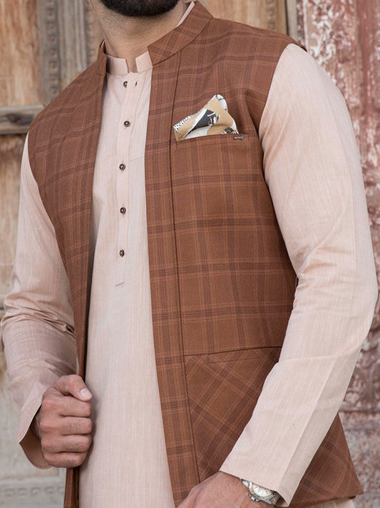 Mustard Suiting Waistcoat - WC-259