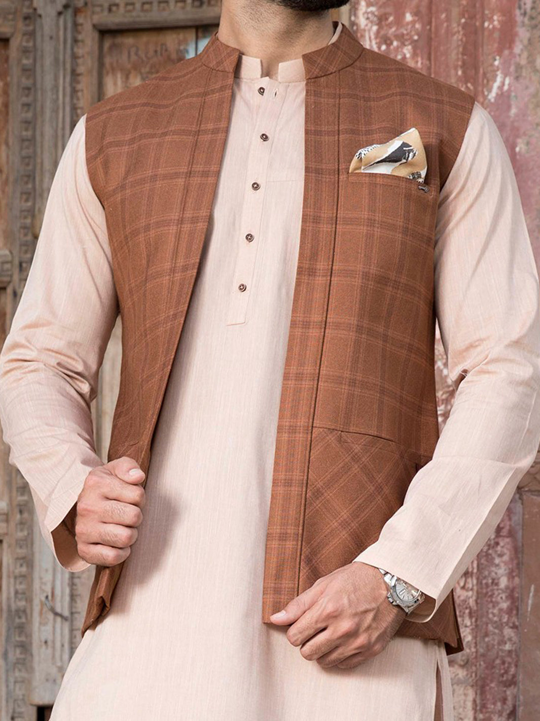 Mustard Suiting Waistcoat - WC-259