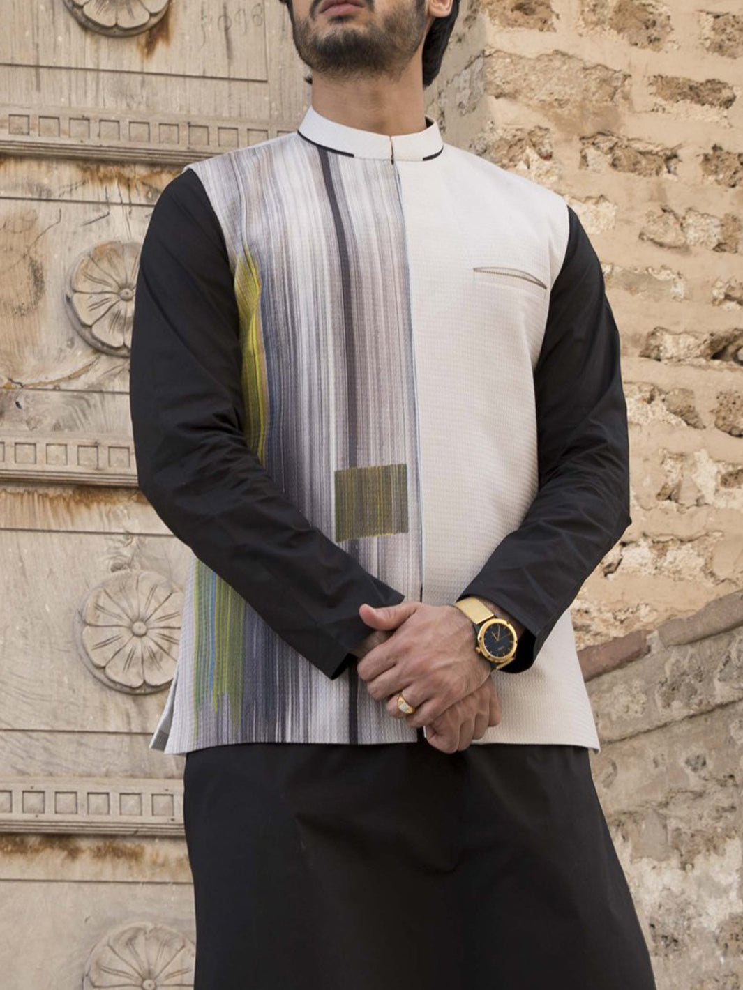 Light Grey Blended Waistcoat - WC-274