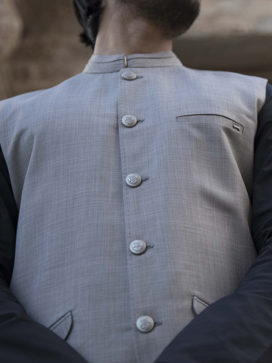 Light Grey Suiting Waistcoat - WC-276