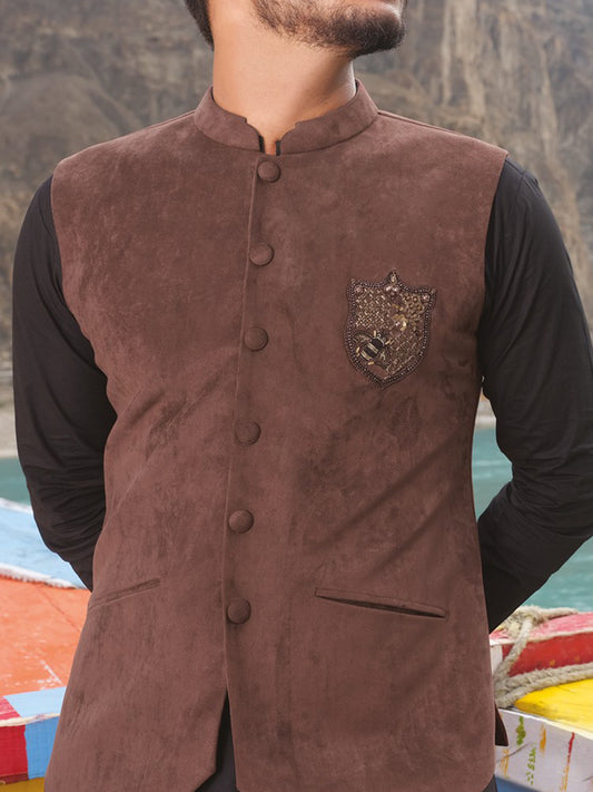 Brown Suede Waistcoat - WC-288
