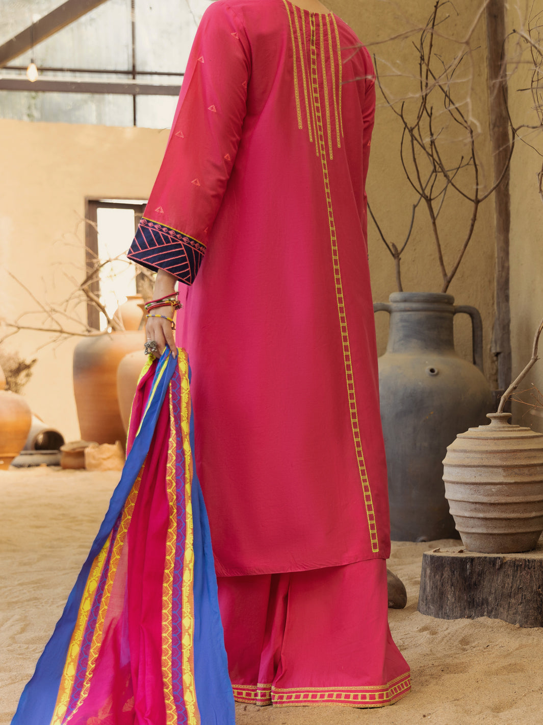 Pink Lawn 3 Piece Stitched - ALP-3PS-1583