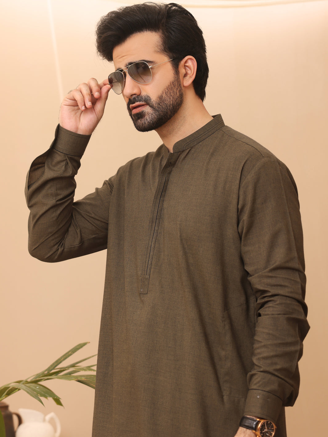 Green Kurta Shalwar - AL-KS-2652