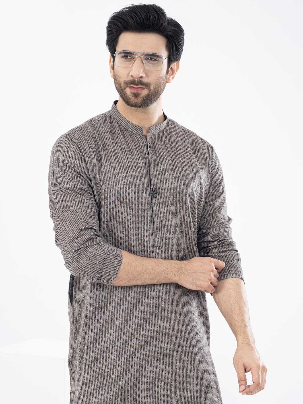 Light Brown Cotton Kurta - AL-K-1073