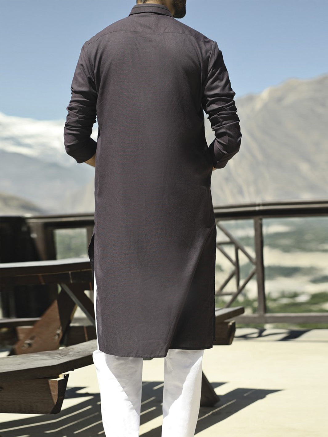 Purple Blended Kurta - AL-K-676