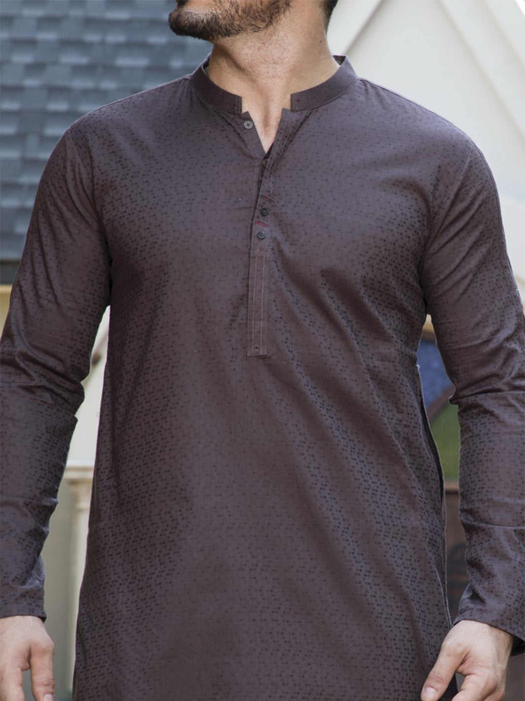 Brown Blended Kurta - AL-K-680