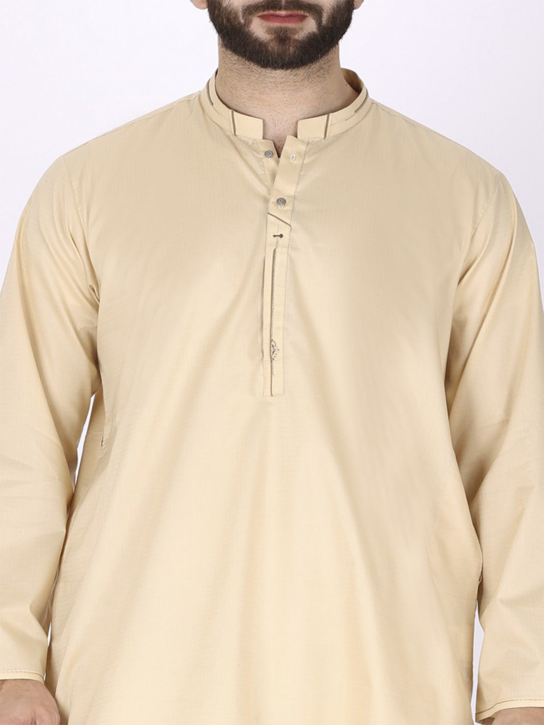 Golden Blended Kurta - AL-K-710