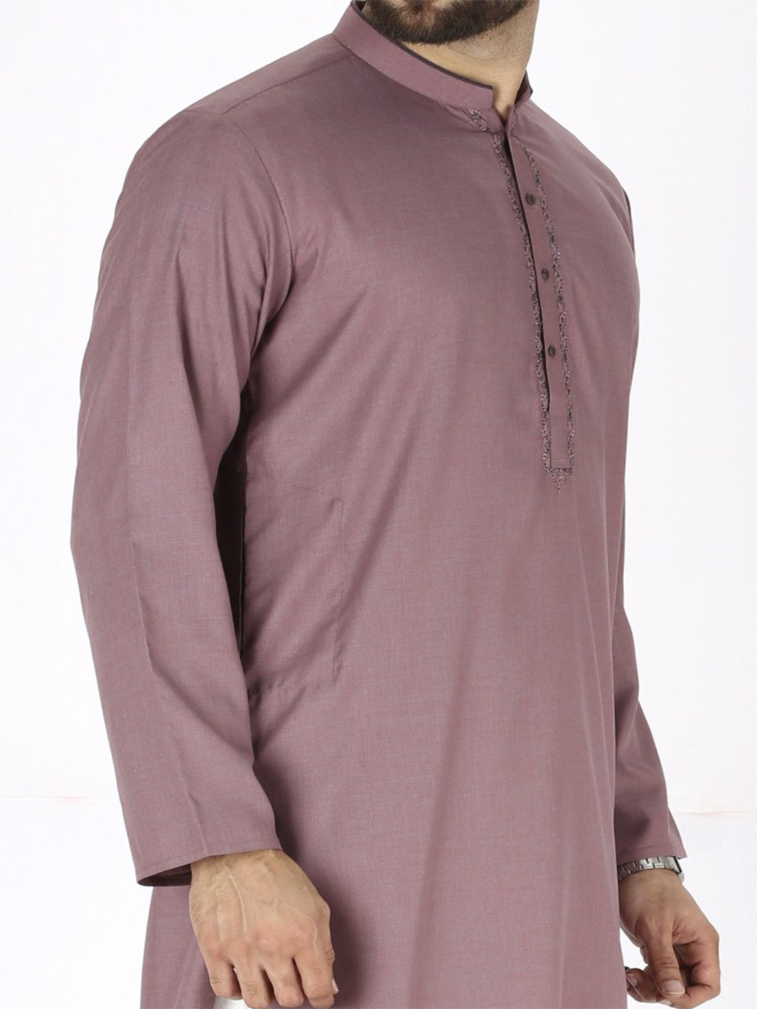 Greyish Red Blended Kurta - AL-K-725