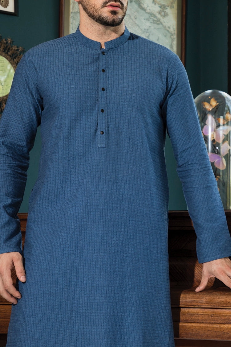 Blue Blended Kurta - AL-K-728